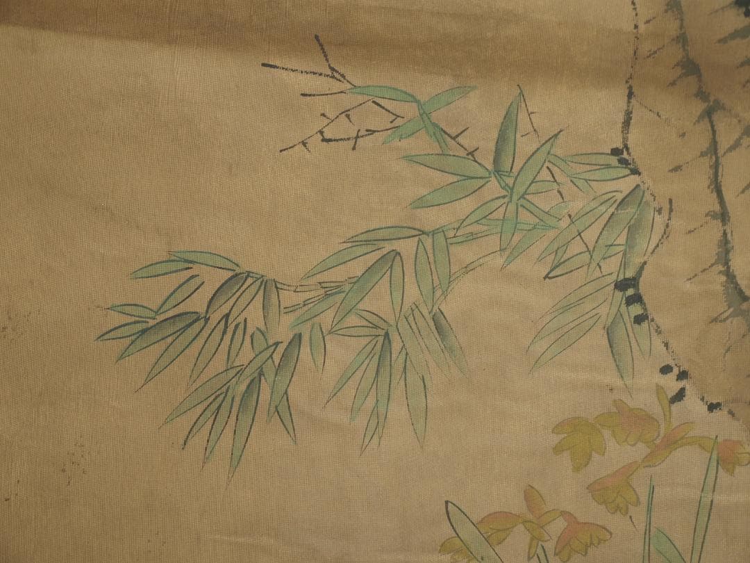 民間仕入れ品　中国　近时代の画家　陈淳作 掛け軸　BD285A12-1