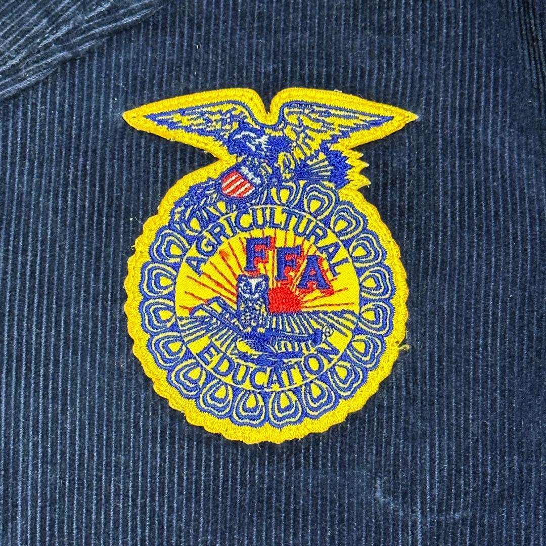 FFAジャケット 80s~90s コーデュロイ ワークジャケット 刺繍 ネイビー