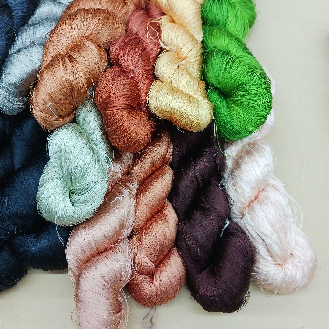 織物、組紐、刺繍、絹糸セット341