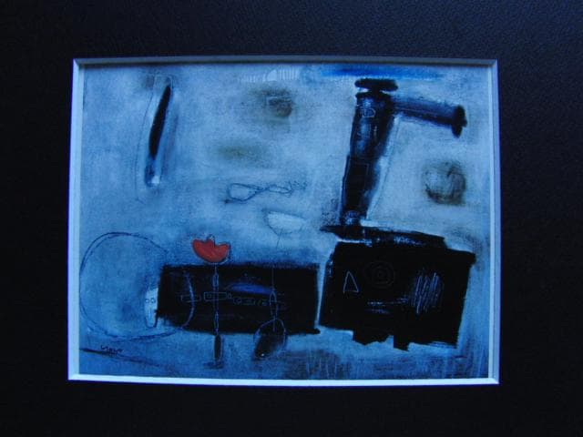 鴨下葉子、玩具と砂、希少な画集より、新品高級額・額装付