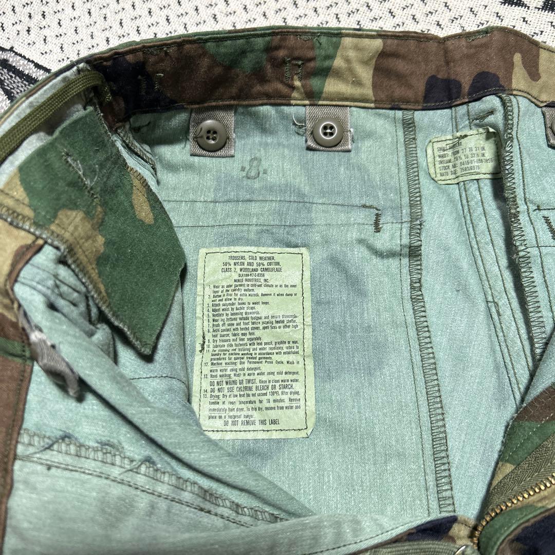 米軍実物 M65 カーゴパンツ ウッドランド カモ サイズ「SMALL-R」