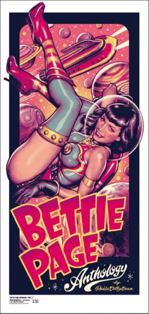 ロッキンジェリービーン ベティペイジコラボ シルクスクリーンプリント