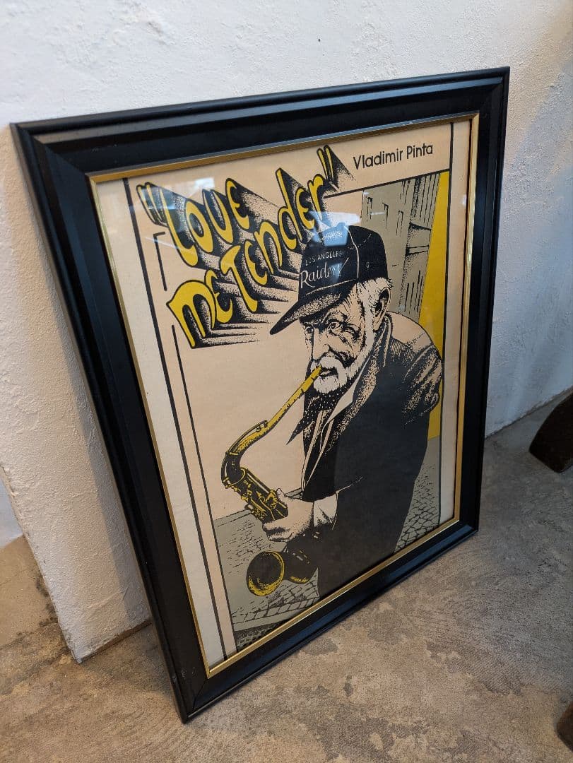 レア ヴィンテージポスター Vladimir Pinta ジャズ JAZZ 額装