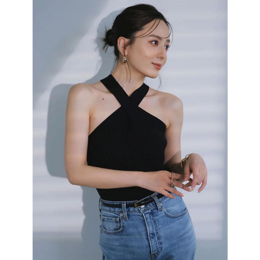 【新品未使用】anuans♡ツイストホルターネックニットトップス