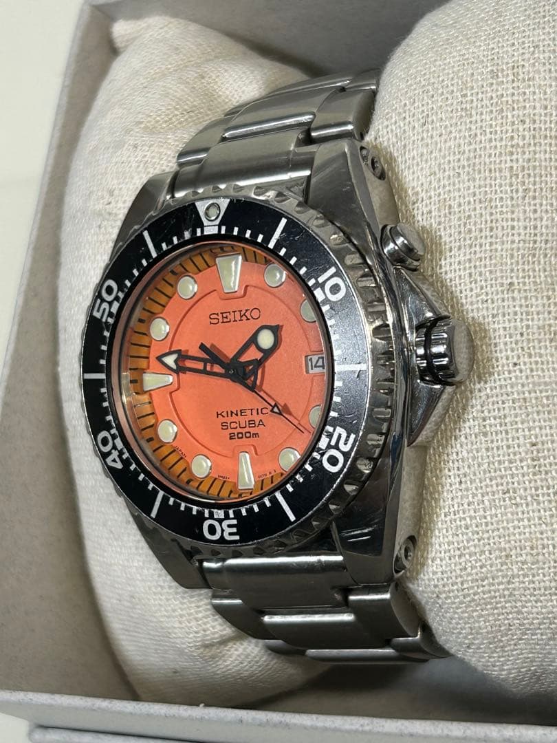 激レア オレンジ「二次電池交換済完動」SEIKO SCUBA 5M62-0BL0