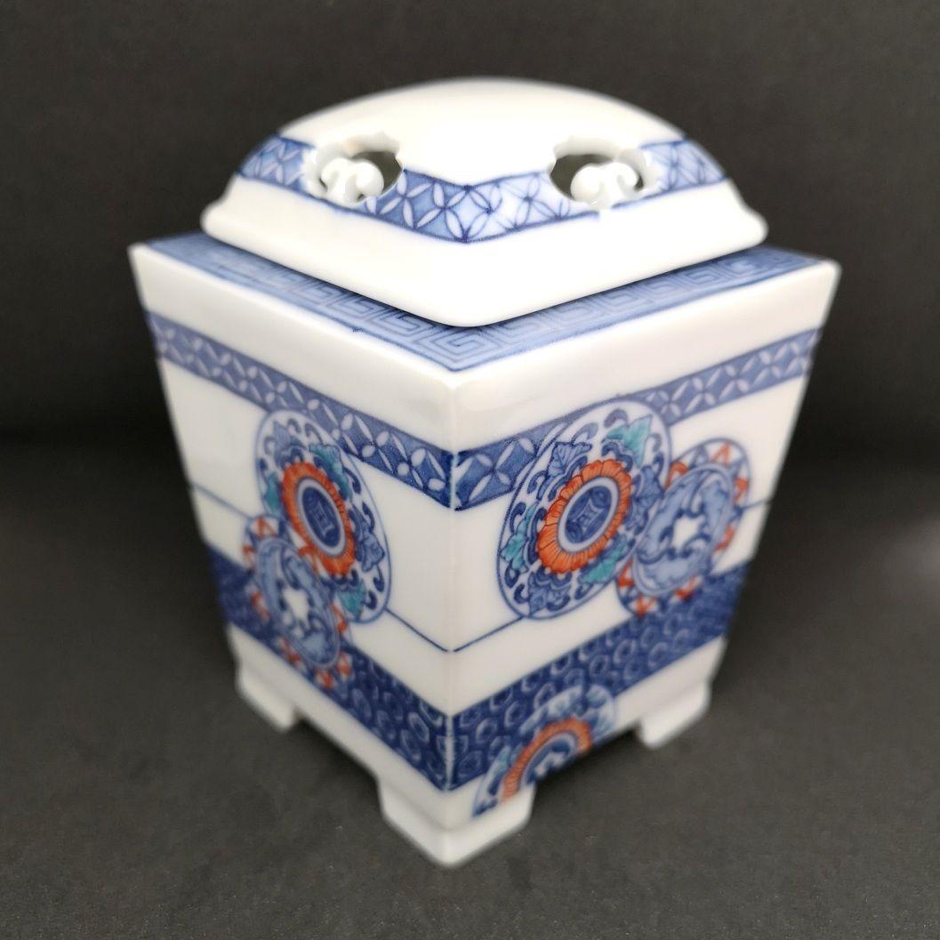 【1950s　アンティーク　 十二代今泉今右衛門　茶道具】『色鍋島染付絵香炉』