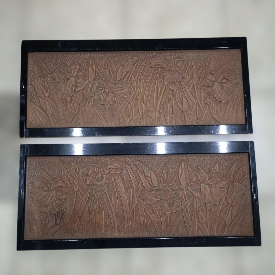 5707）鎌倉彫？？？　戸棚の引き戸　収納？　箪笥？