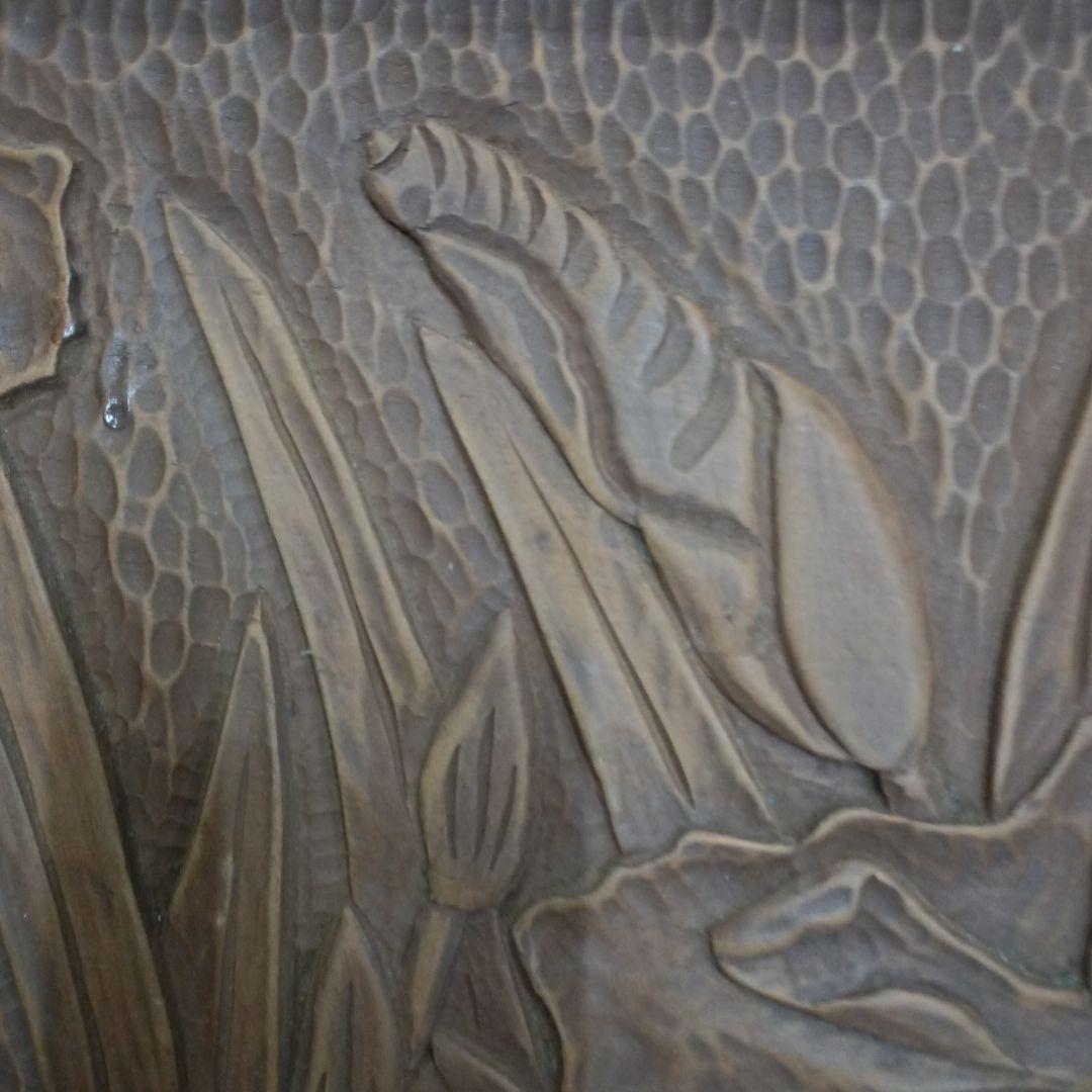 5707）鎌倉彫？？？　戸棚の引き戸　収納？　箪笥？