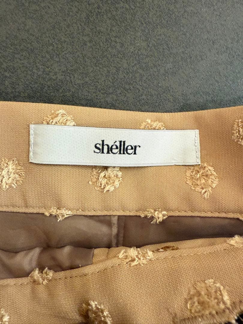 完売品シェリエshellerドットカーゴキュロットスコート★Sサイズ　ベージュ