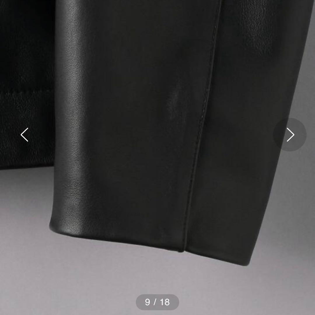 【UNITED ARROWS】 ラムレザー スタンドカラーダブルジップブルゾン