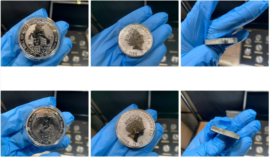 2 オンス銀貨 10枚 クイーンズビースト　コンプリート　専用箱付き