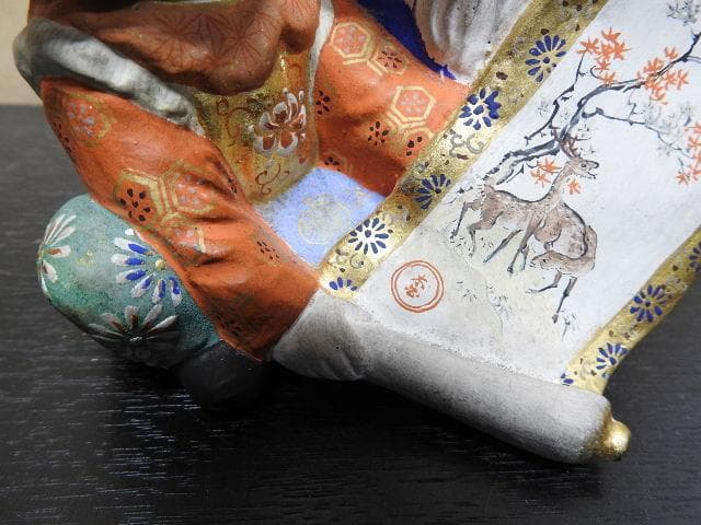 奥田木白　寿老唐子　共箱　MA466