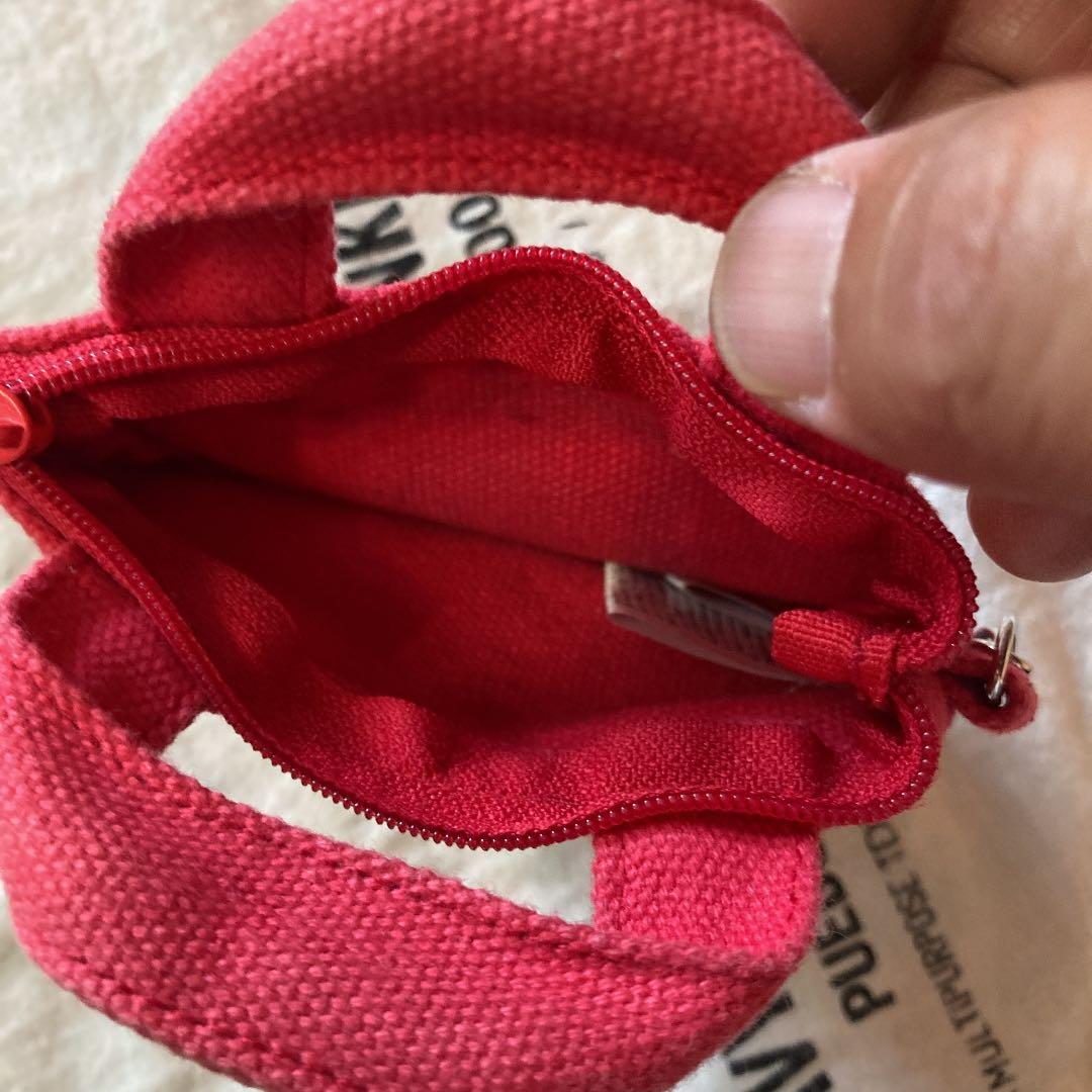 メルカリ便　キティ　キーホルダー　バッグポーチ　赤　使用感　昭和　平成　レトロ