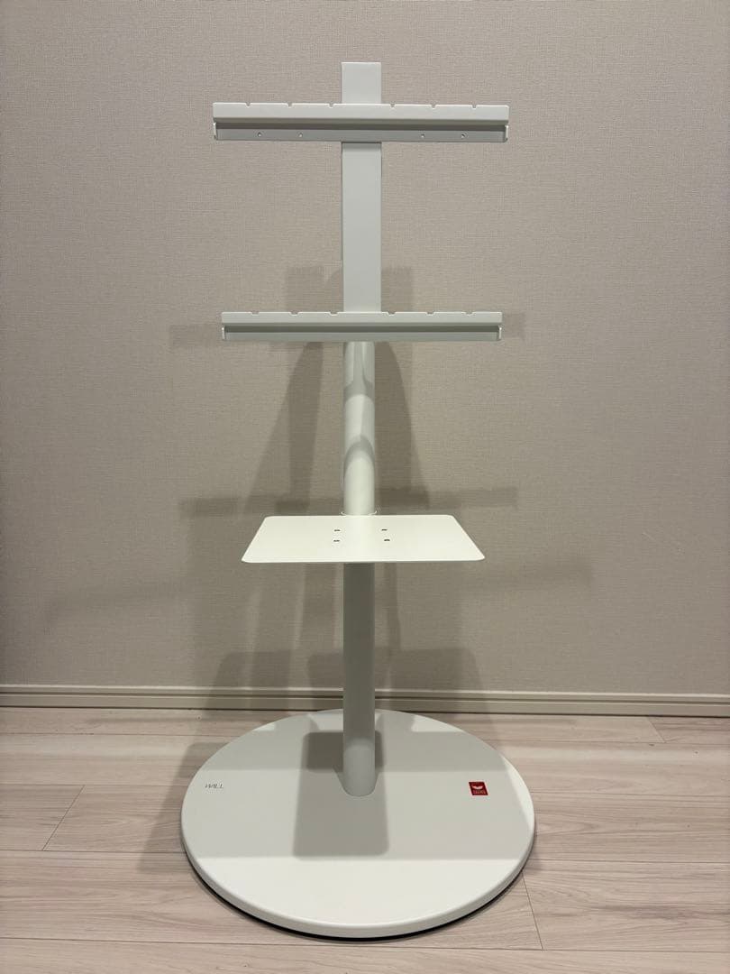 【美品】WALL A2 ロータイプ テレビスタンド 棚板付　ホワイト