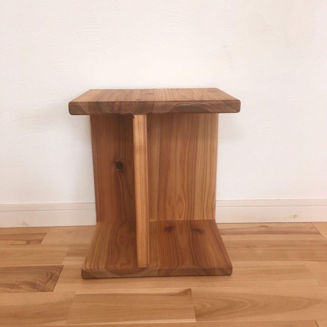 国産杉の無垢材　子供椅子と机のセット　天然オイル仕上げ　変化椅子　キッズチェア