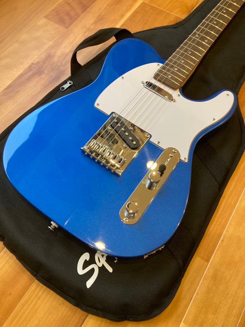 Squier Telecaster 青 ギターケース付き