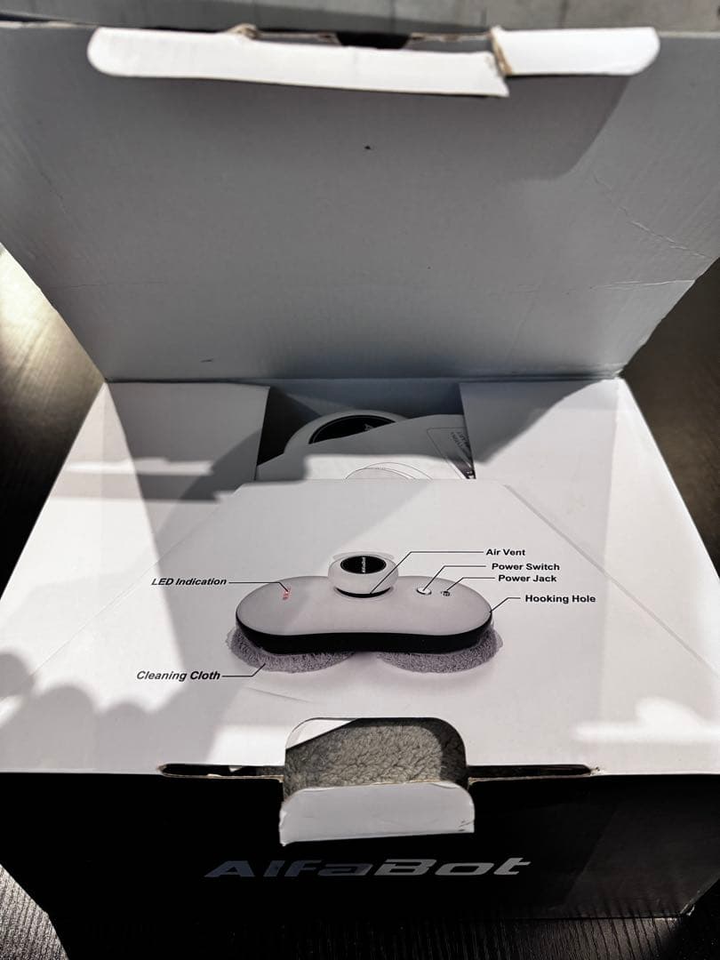 窓拭きロボット 窓掃除ロボット AlfaBot X6 窓拭き AI機能搭載 小型