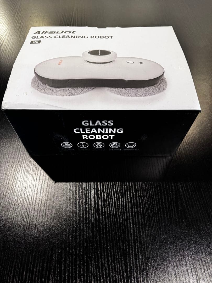 窓拭きロボット 窓掃除ロボット AlfaBot X6 窓拭き AI機能搭載 小型