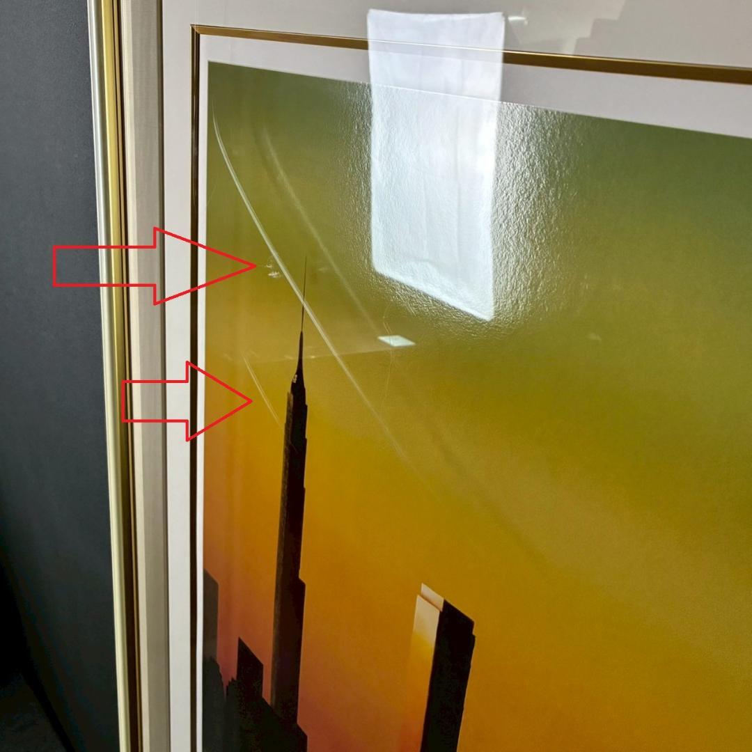 美品 ミッシェル・バテュ「私の摩天楼」シルクスクリーン 大作 直筆サイン入り