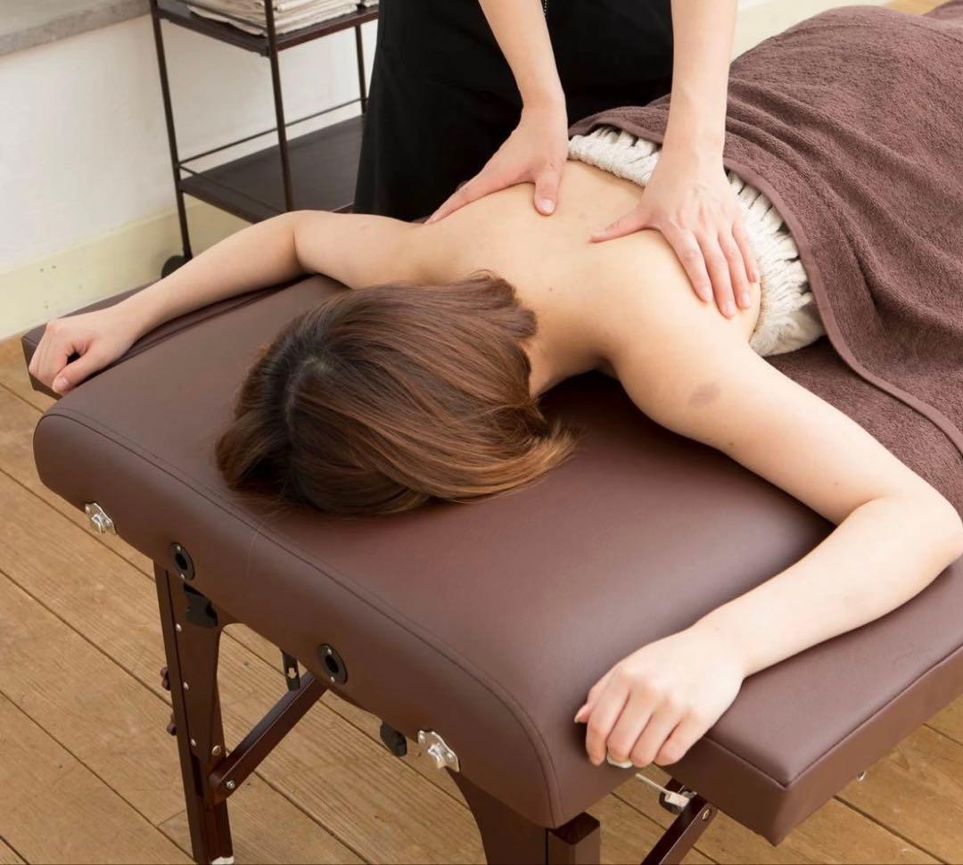 折りたたみマッサージベッド ベージュ 215cm