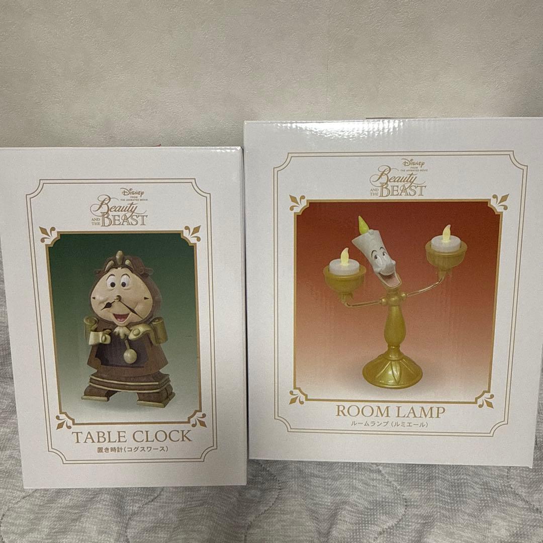 【新品未開封】美女と野獣 ルミエール ランプ＆コグスワース 時計