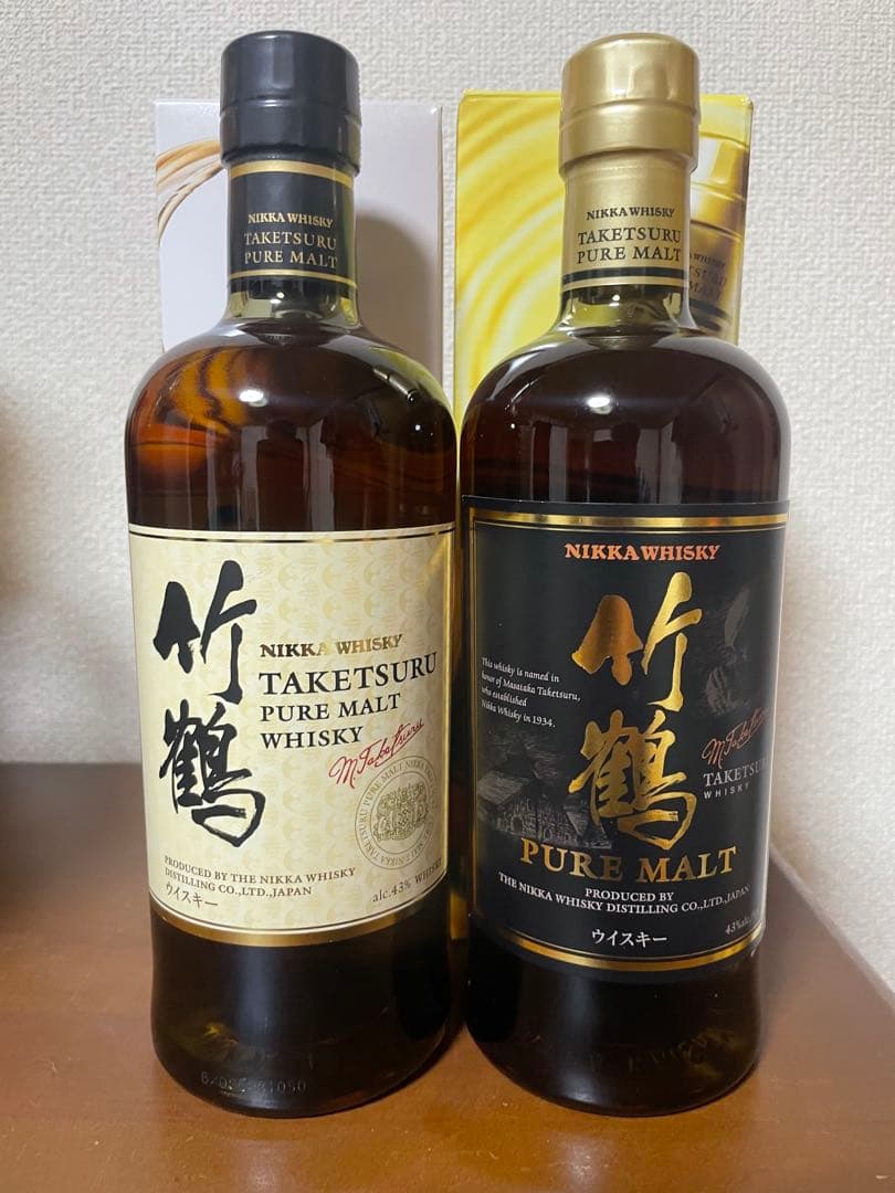 竹鶴ピュアモルト新旧ラベル2本セット