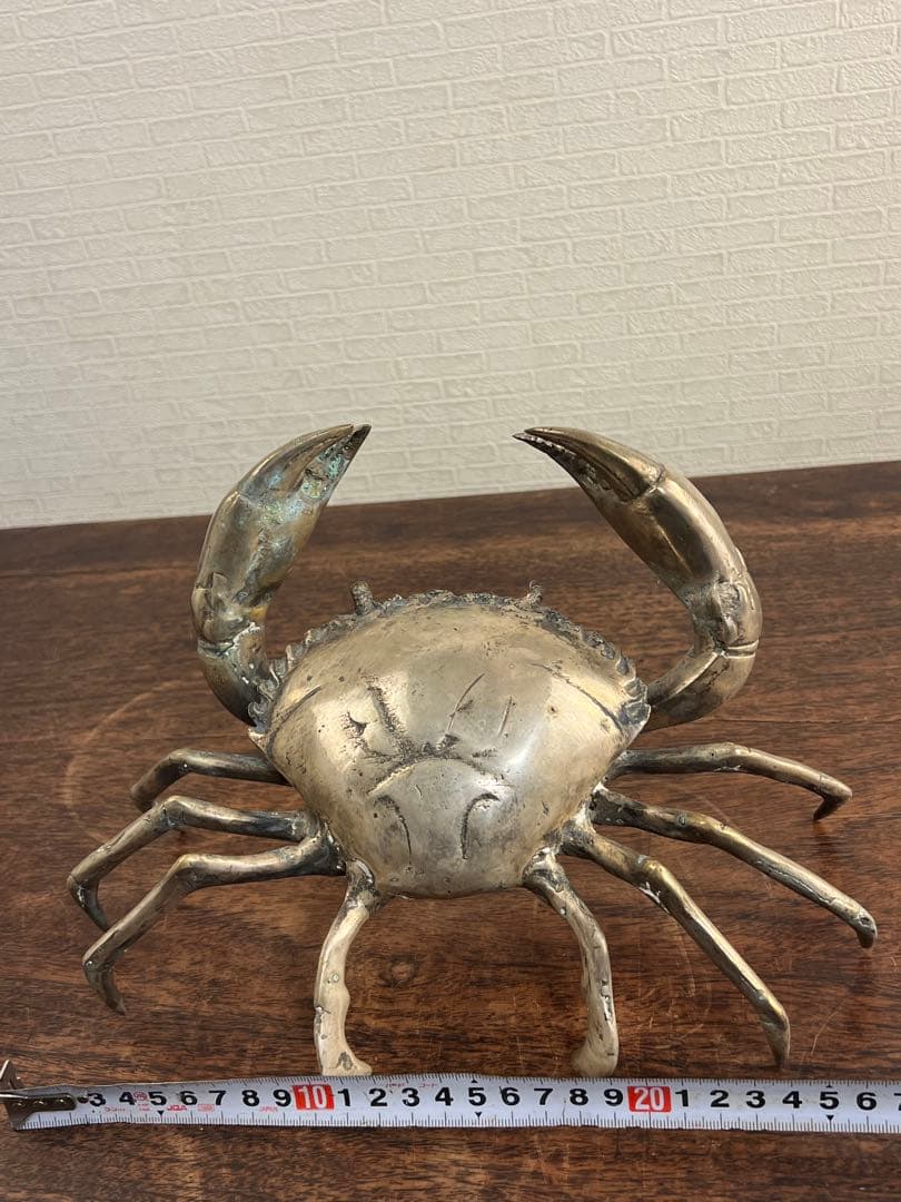 金属製カニの置物 シルバー
