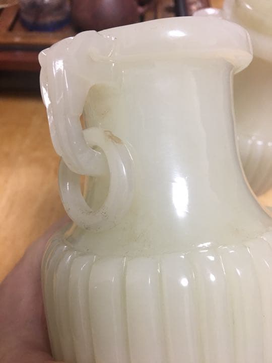 中国美術 和田白玉 砡瓶 唐物 古美術