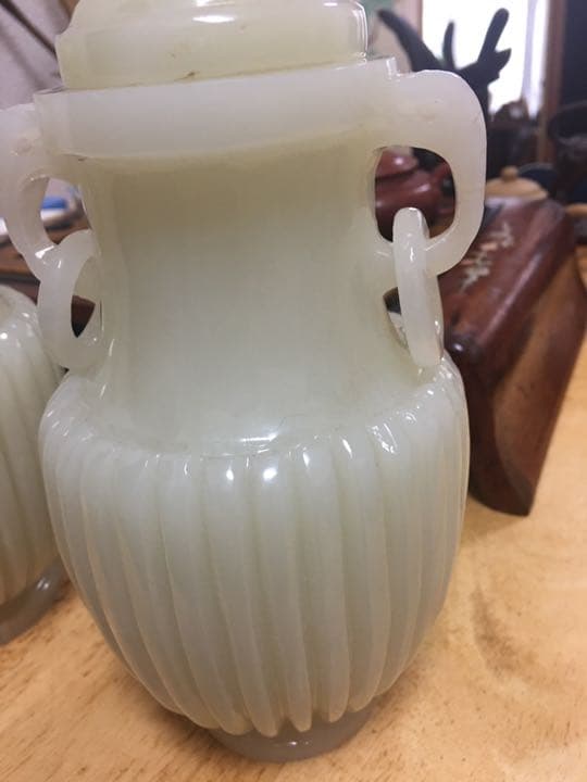 中国美術 和田白玉 砡瓶 唐物 古美術