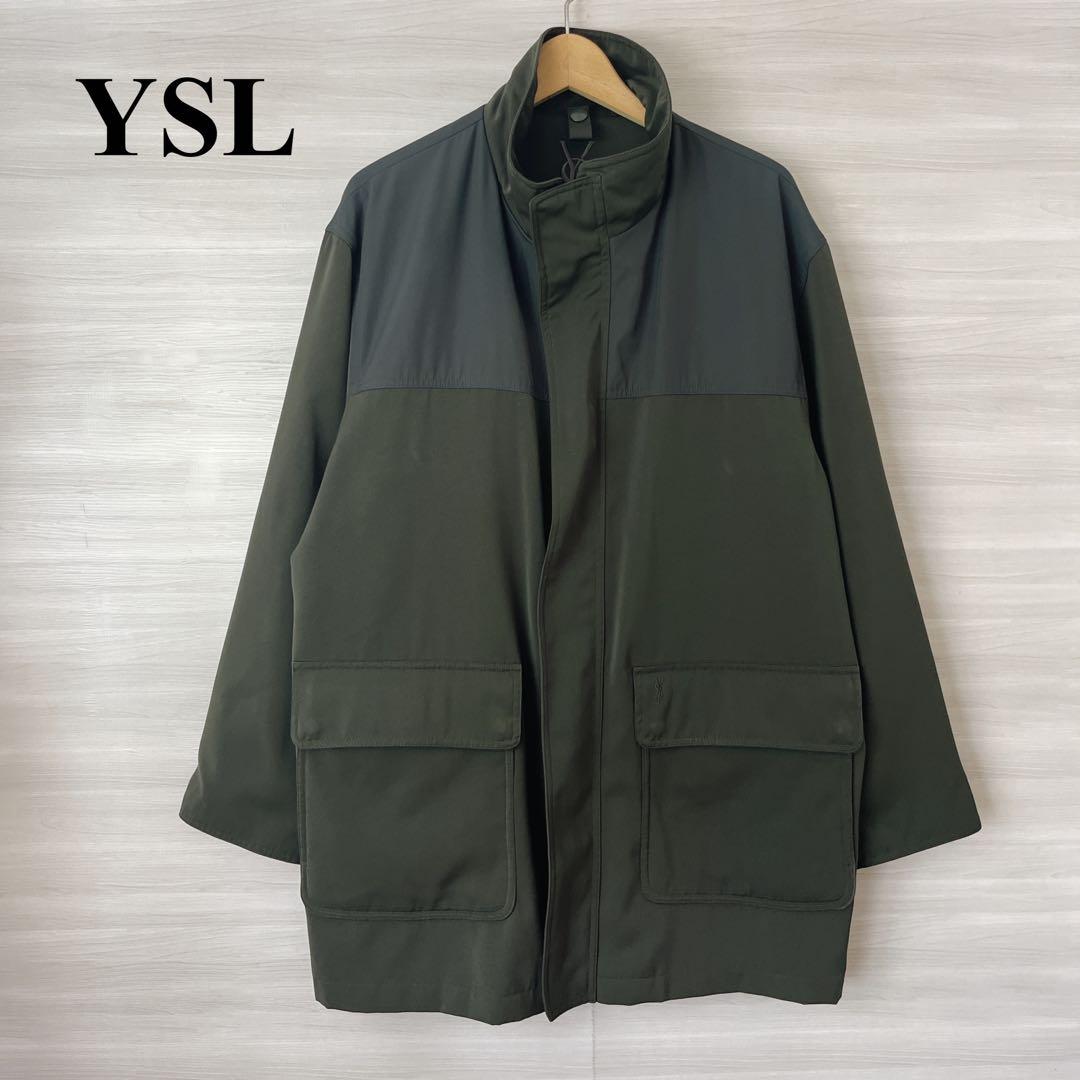 プ*で様 イヴサンローラン　ヴィンテージ　スタンドカラー　ジャケット　M メンズ