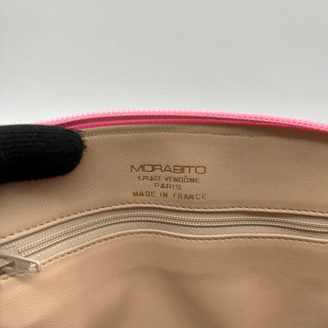 MORABITO　モラビト　オーストリッチ　ショルダーバッグ　2way　ピンク