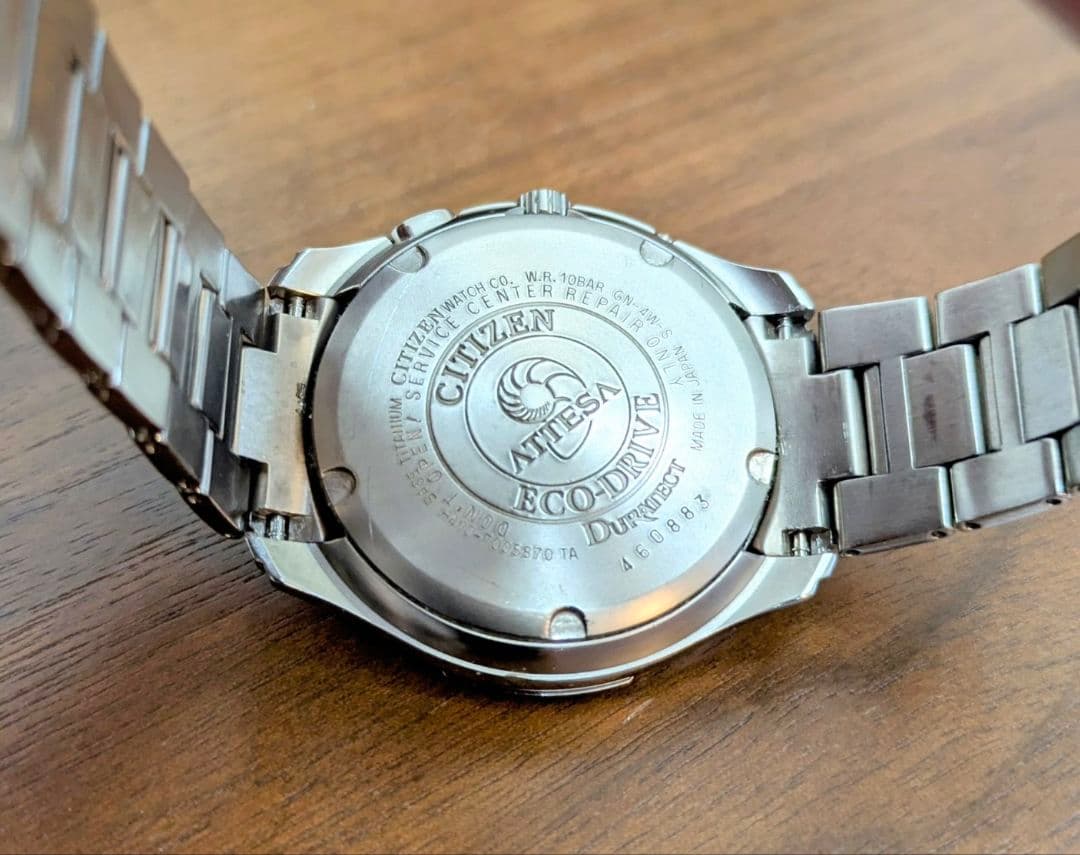 シチズン アテッサ メンズ用 電波時計 正常稼働品