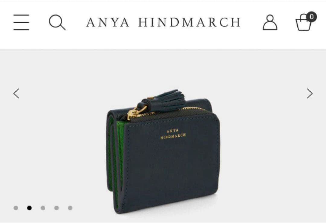 未使用　ANYA HINDMARCH ピーピング アイズ 三つ折り ウォレット