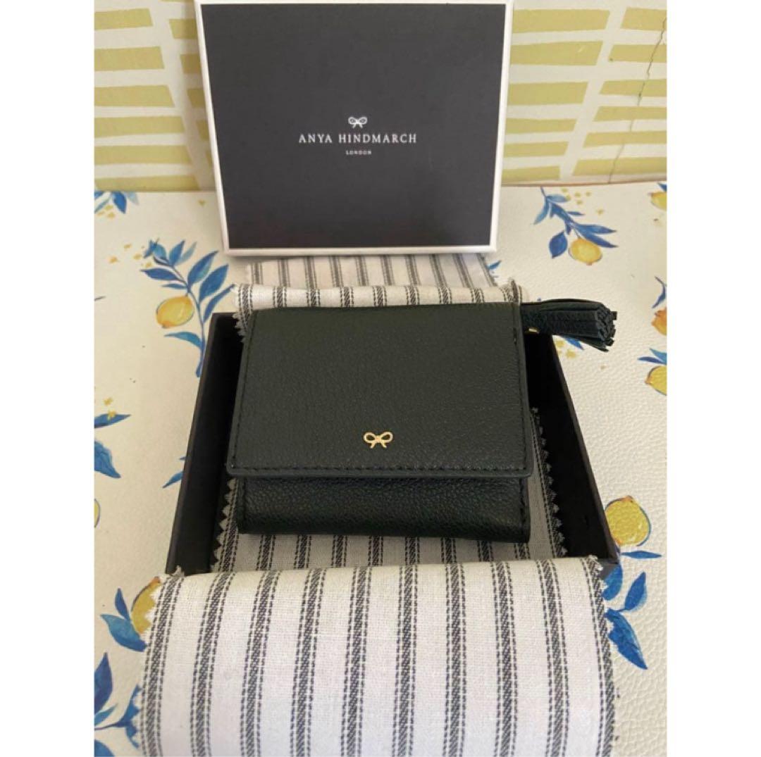 未使用　ANYA HINDMARCH ピーピング アイズ 三つ折り ウォレット
