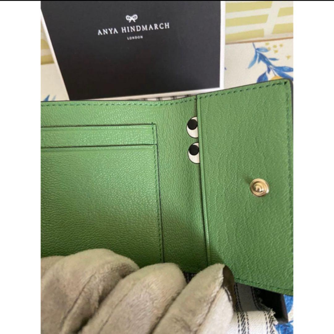 未使用　ANYA HINDMARCH ピーピング アイズ 三つ折り ウォレット