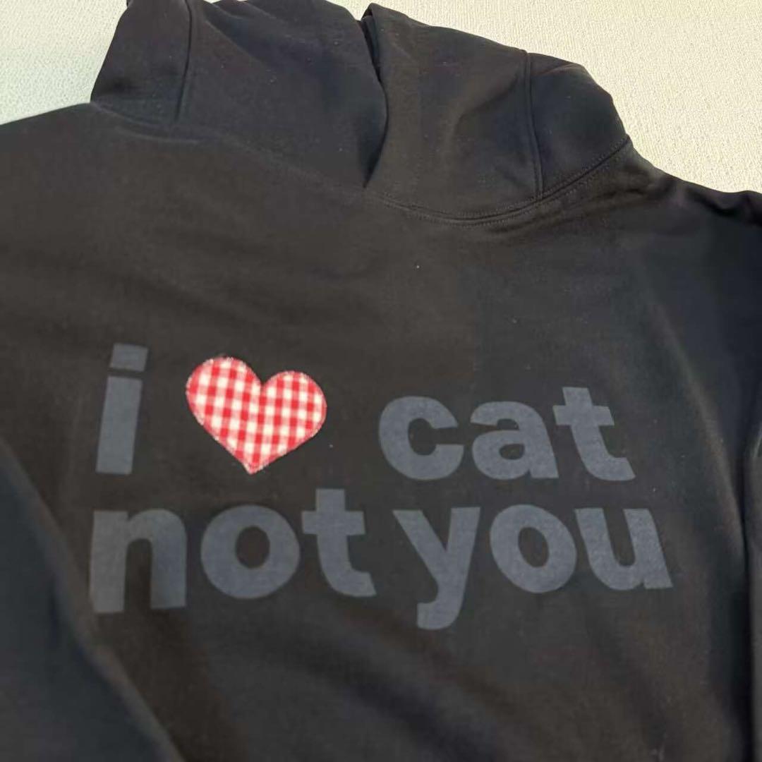 ITZAVIBE I Love Cat Not You Cat Ear パーカー