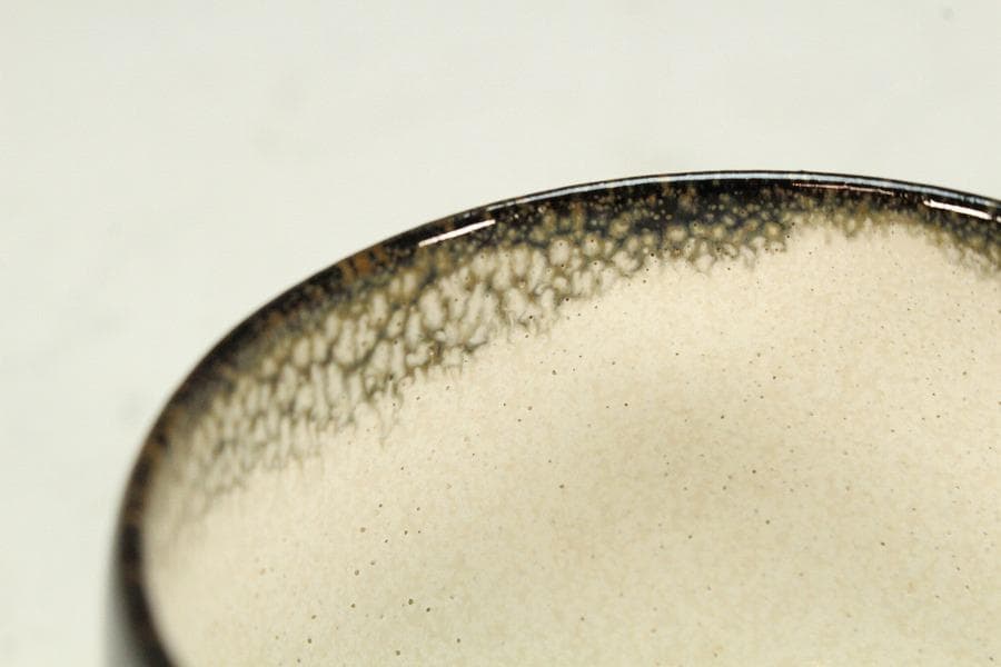 清水保孝作 油滴釉 碗 共箱 未使用 栞 父 人間国宝 清水卯一(K-A232)