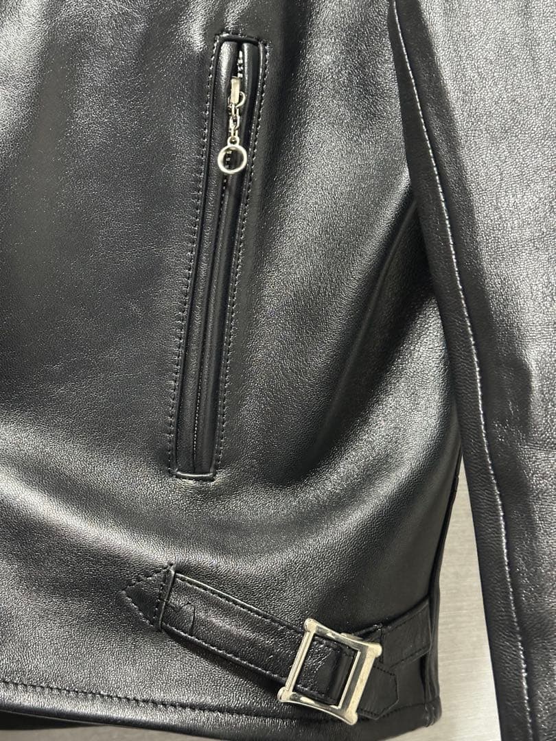 【美品】　Schott/ショット　シングルライダースレザージャケット ブラック