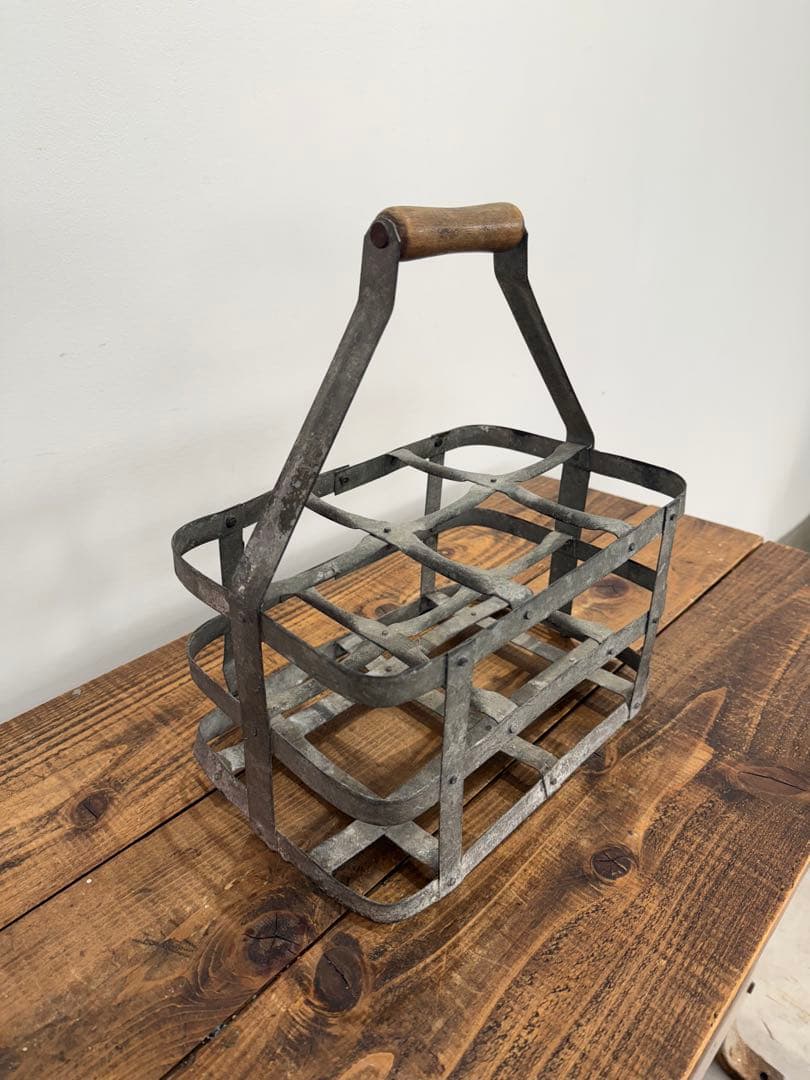 フランスアンティーク ワインラック ワインホルダー 6本 木製ハンドル