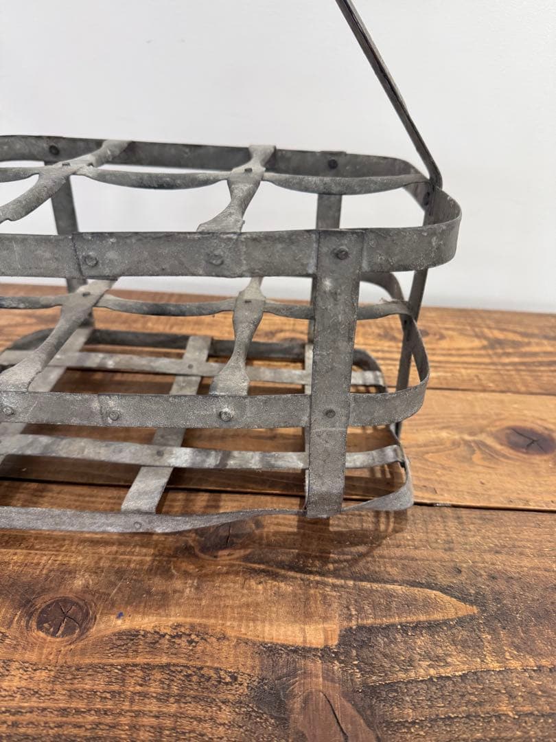 フランスアンティーク ワインラック ワインホルダー 6本 木製ハンドル