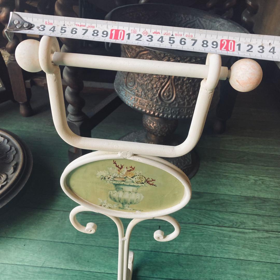 湯布院アンティーク ヨーロピアン アイアン トイレットペーパーホルダー スタンド