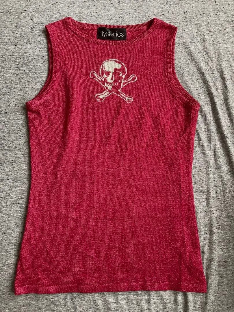 ヒステリックス ヒステリックグラマー　ラメニット タンクトップ ピンク90S