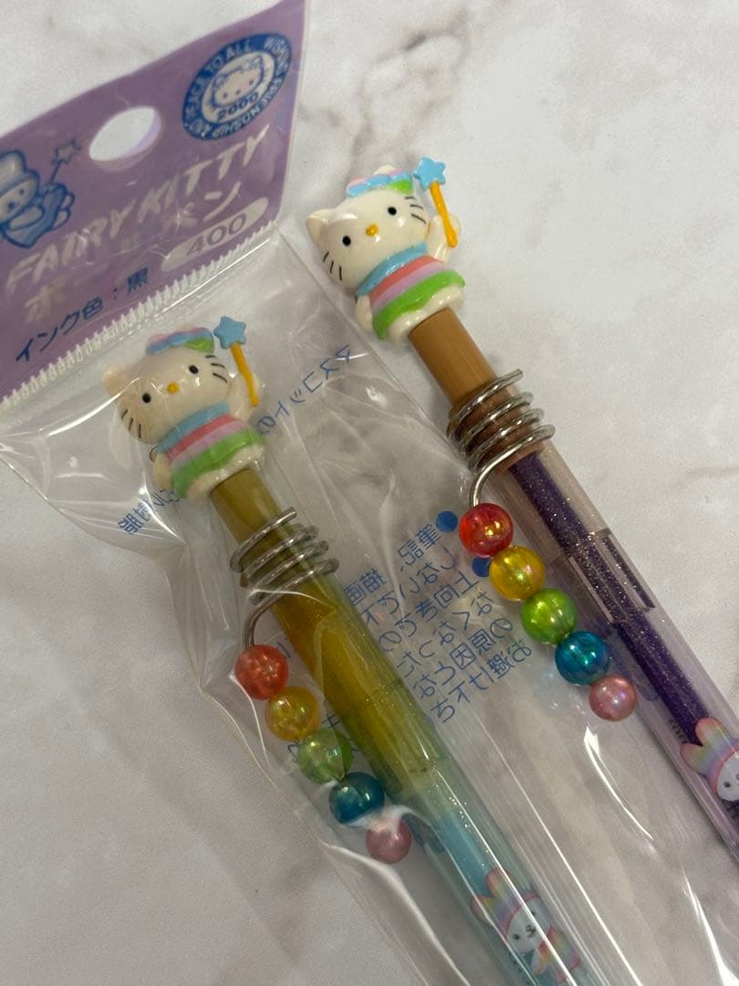 2000年 ハローキティ フェアリー レインボー ボールペン&シャープペンセット
