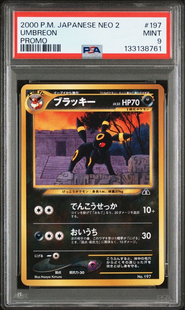 【PSA9】ブラッキー　旧裏　neo　プレミアムファイル　日本支社　最新ケース