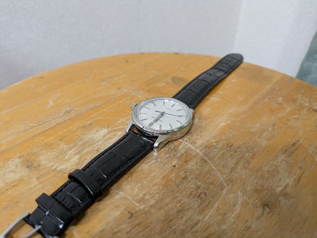 自動巻きアナログ腕時計 シルバー文字盤