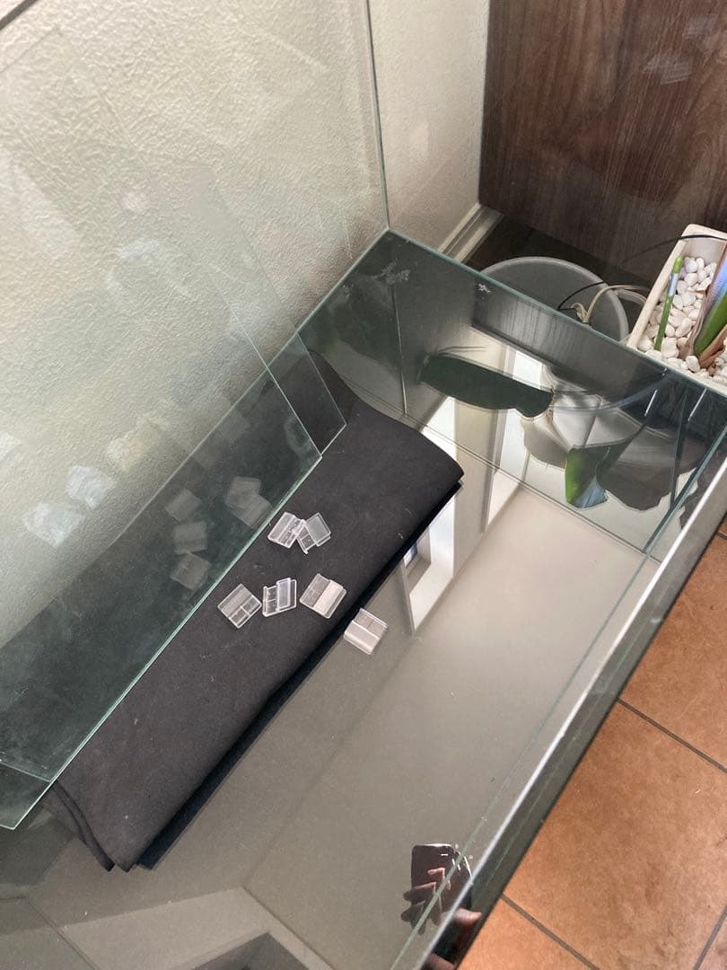 90cmガラス水槽 gex ※オーダー水槽台、その他備品付 90×45×45