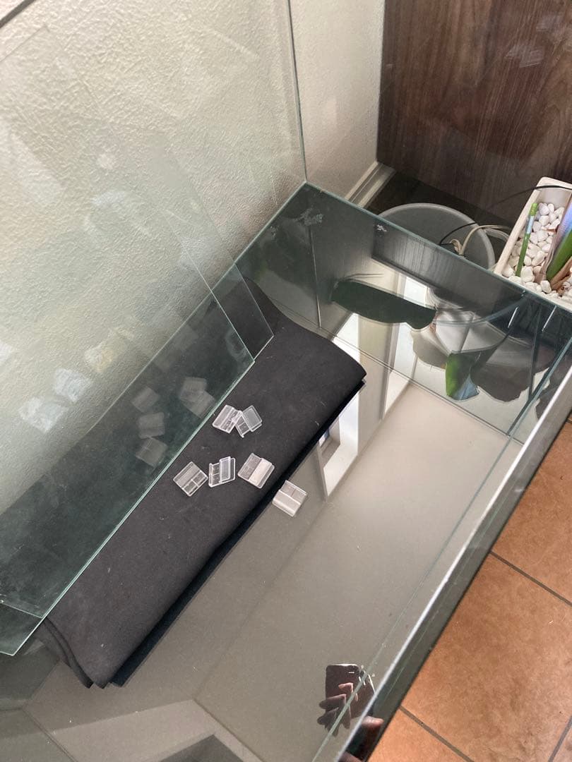 90cmガラス水槽 gex ※オーダー水槽台、その他備品付 90×45×45