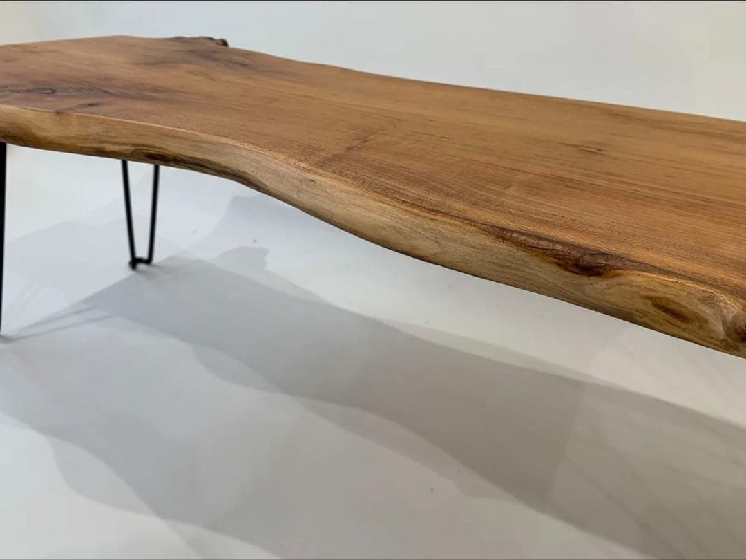 桜 サクラ 一枚板折り畳みテーブル 木製 ローテーブル ちゃぶ台