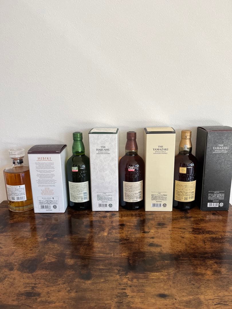 山崎12年、山崎NV、白州NV、響JH