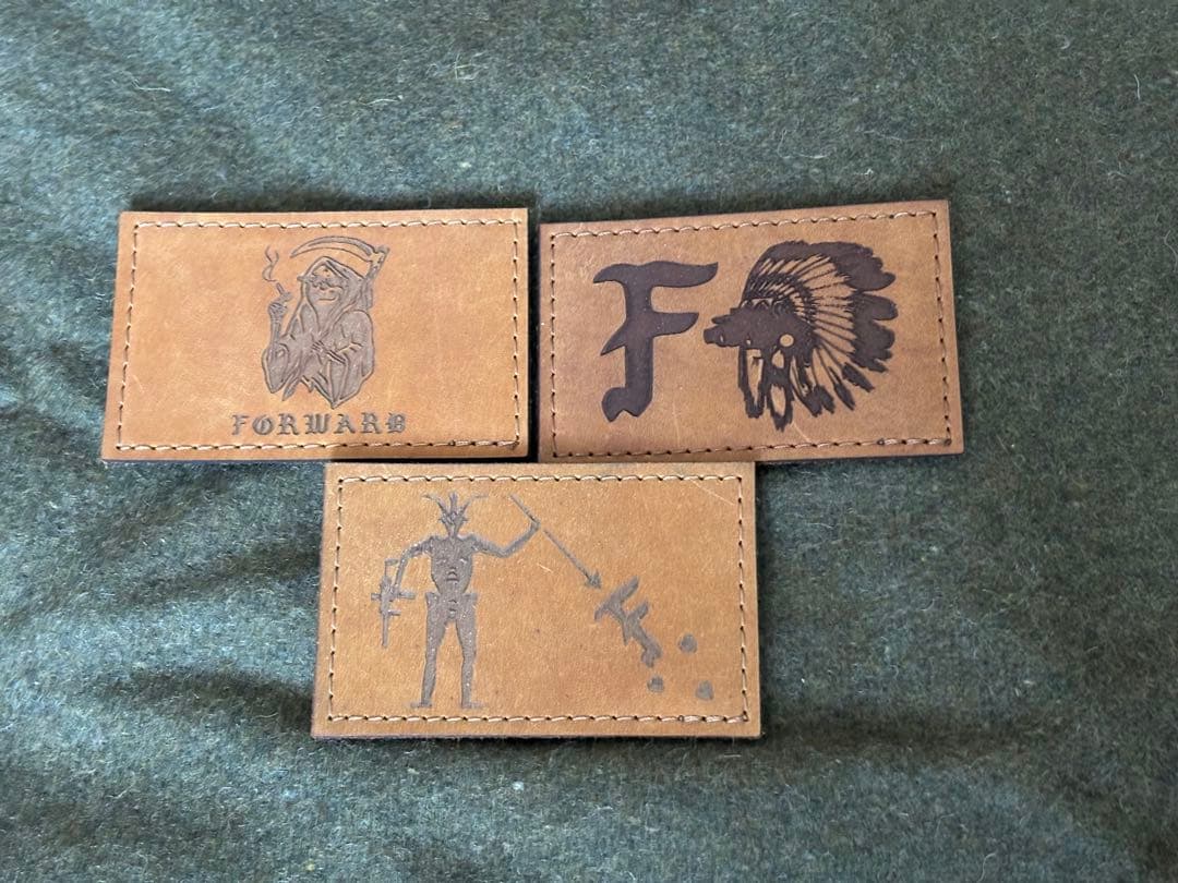 実物　FOG x Bald Bros レザーパッチ3点セット